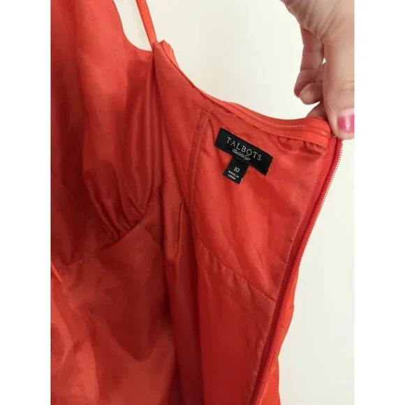 Talbots Orange Maxi Dress - Picture 7 of 10
